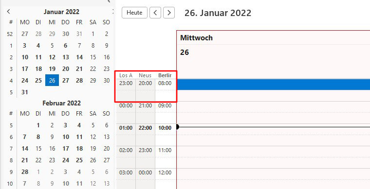 Zeitzonen in Outlook anzeigen - Schritt 3