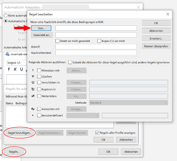 Outlook-Abwesenheitsnotiz einrichten Schritt 3
