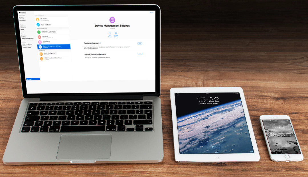 Titelbild für Artikel: Microsoft Endpoint Manager im Zusammenspiel mit Apple Business Manager – Teil 1