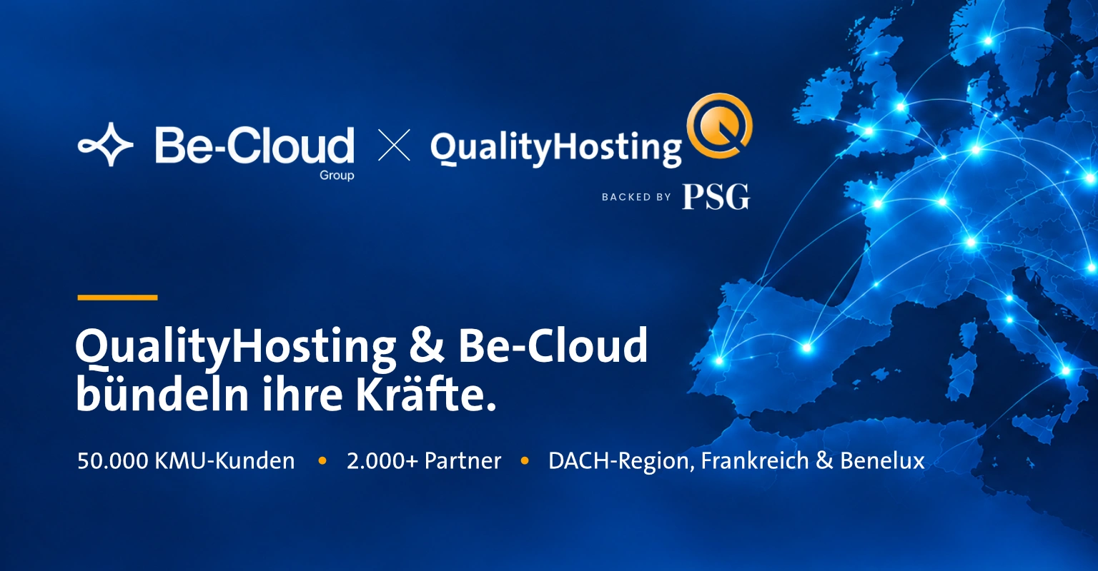 Titelbild für Artikel: Das nächste Kapitel: QualityHosting und Be-Cloud bündeln ihre Kräfte